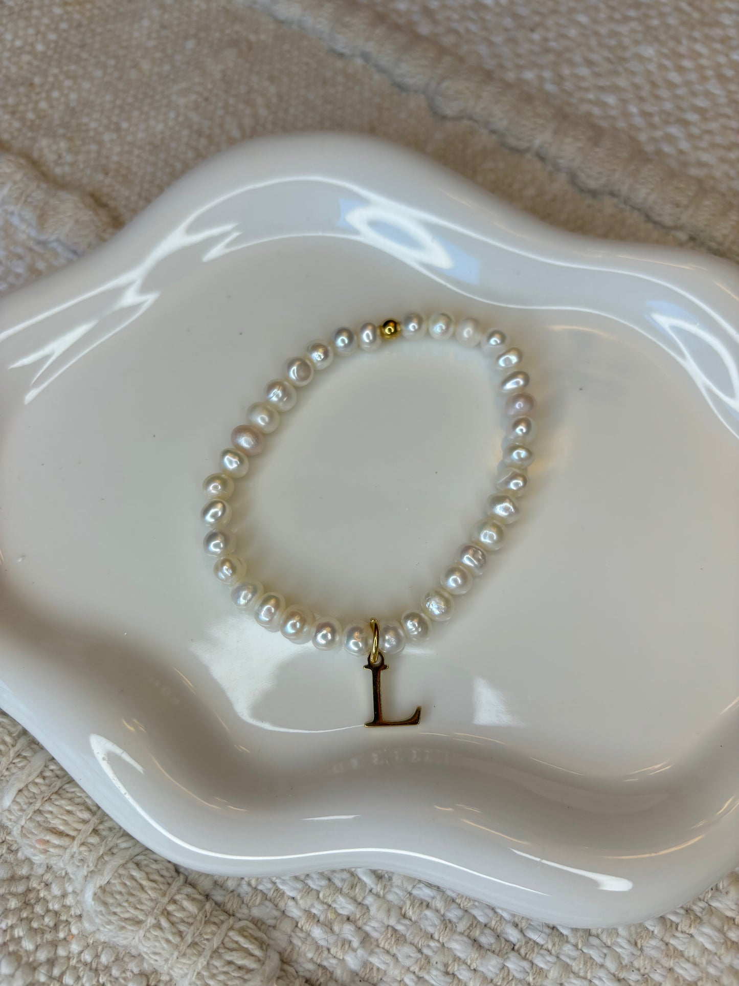 Initial Pearl Bracelet