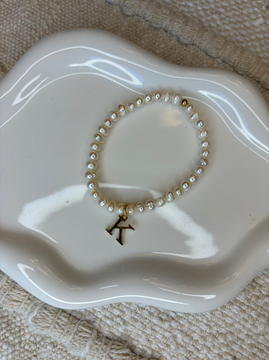 Initial Pearl Bracelet